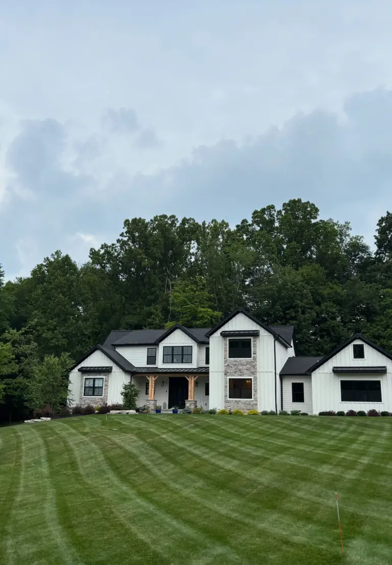 Freshly installed residential lawn in Cuyahoga County, Ohio by DG Picture Perfect Landscaping