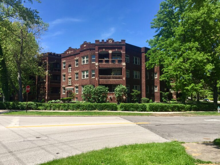 Tree-lined street in Cleveland Heights' Coventry Village district