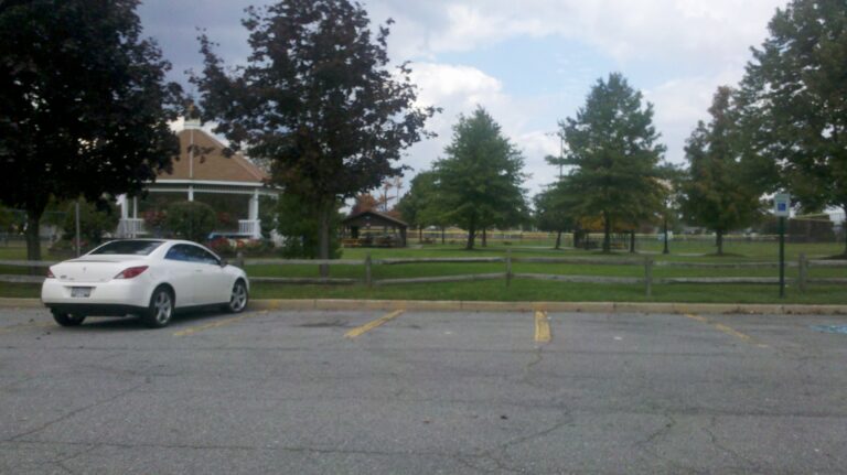 Mayfield Heights City Park pavilion surrounded by mature trees